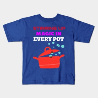 Food blogger stir magic Kids T-Shirt